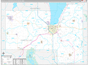 Fond du Lac Wall Map Premium Style
